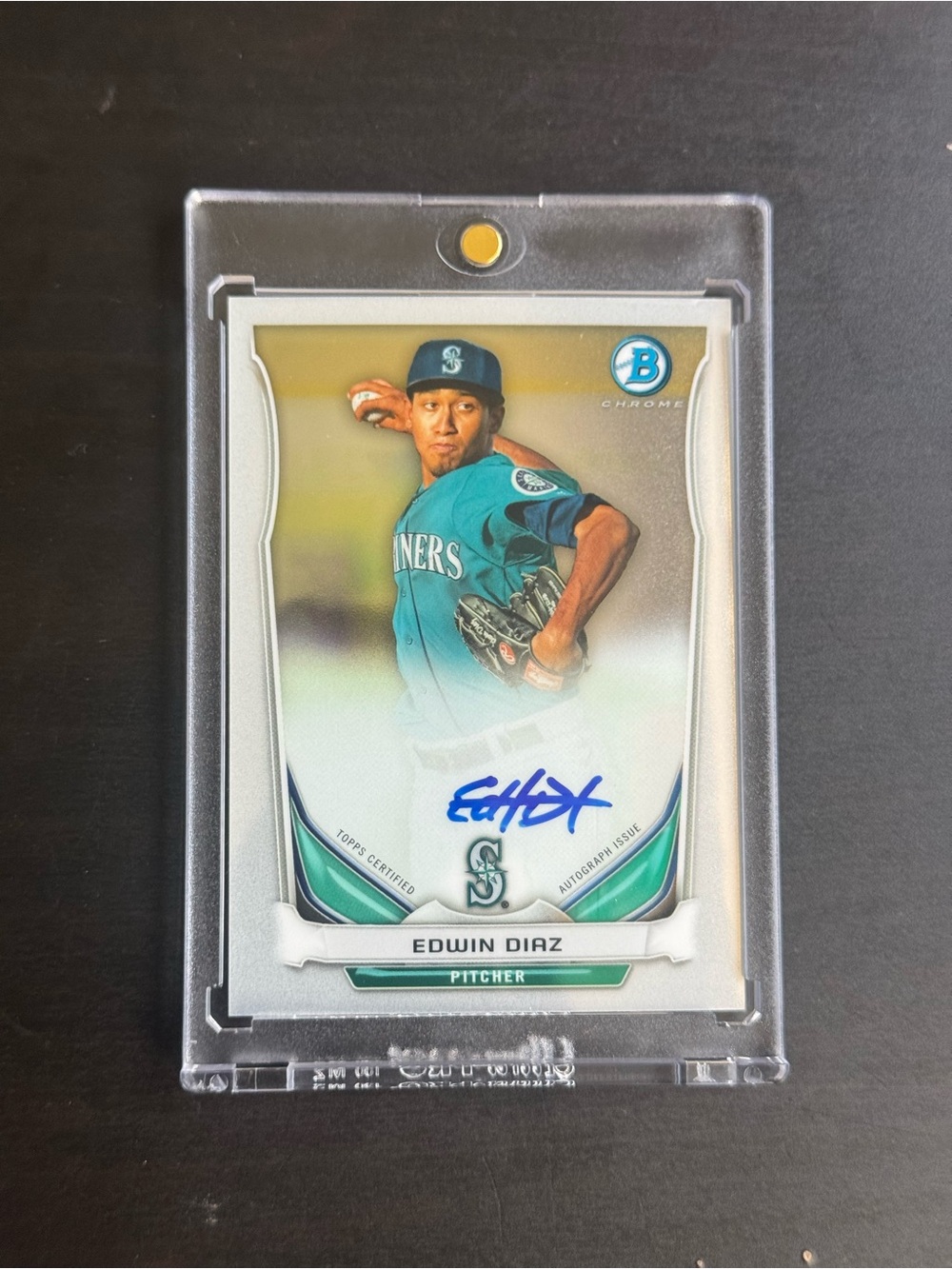 2014 Bowman - Prospect Autographs Chrome Edwin Diaz #BCAP-ED (AU, RC)